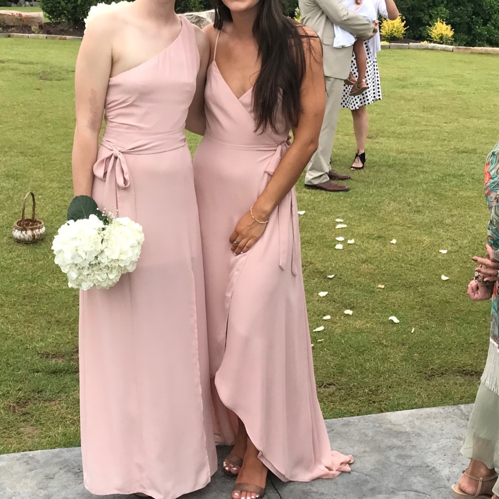 Show Me Your MuMu Mariah Wrap Dress - Dusty Blush